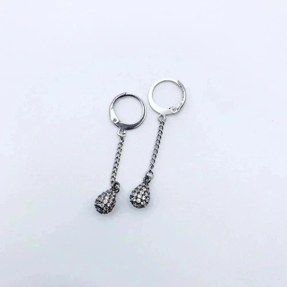 Huggie LONG Dangle Earrings - Picture 2 of 2